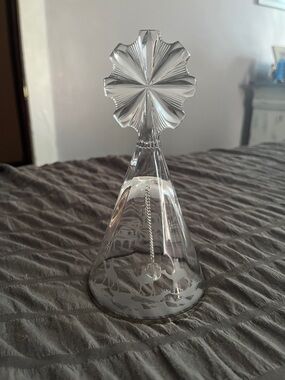 Lenox Clear Glass Angel Bell with Star Top